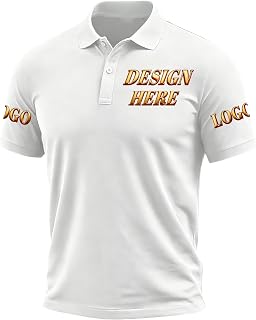 Custom Polo Shirts Design Your Own for Men,Print- Photo Logo