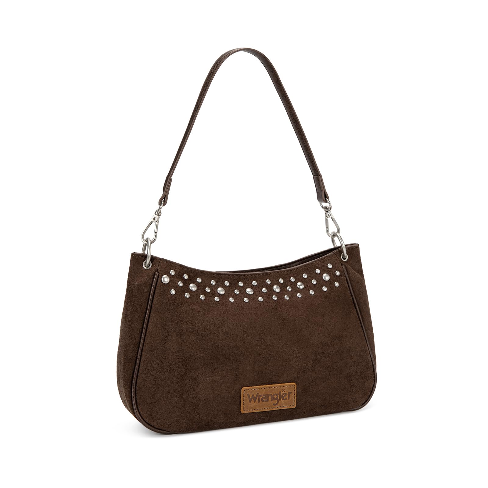 Wrangler Shoulder Bag for Women, Small Soft Faux Suede Slouchy Hobo Purse