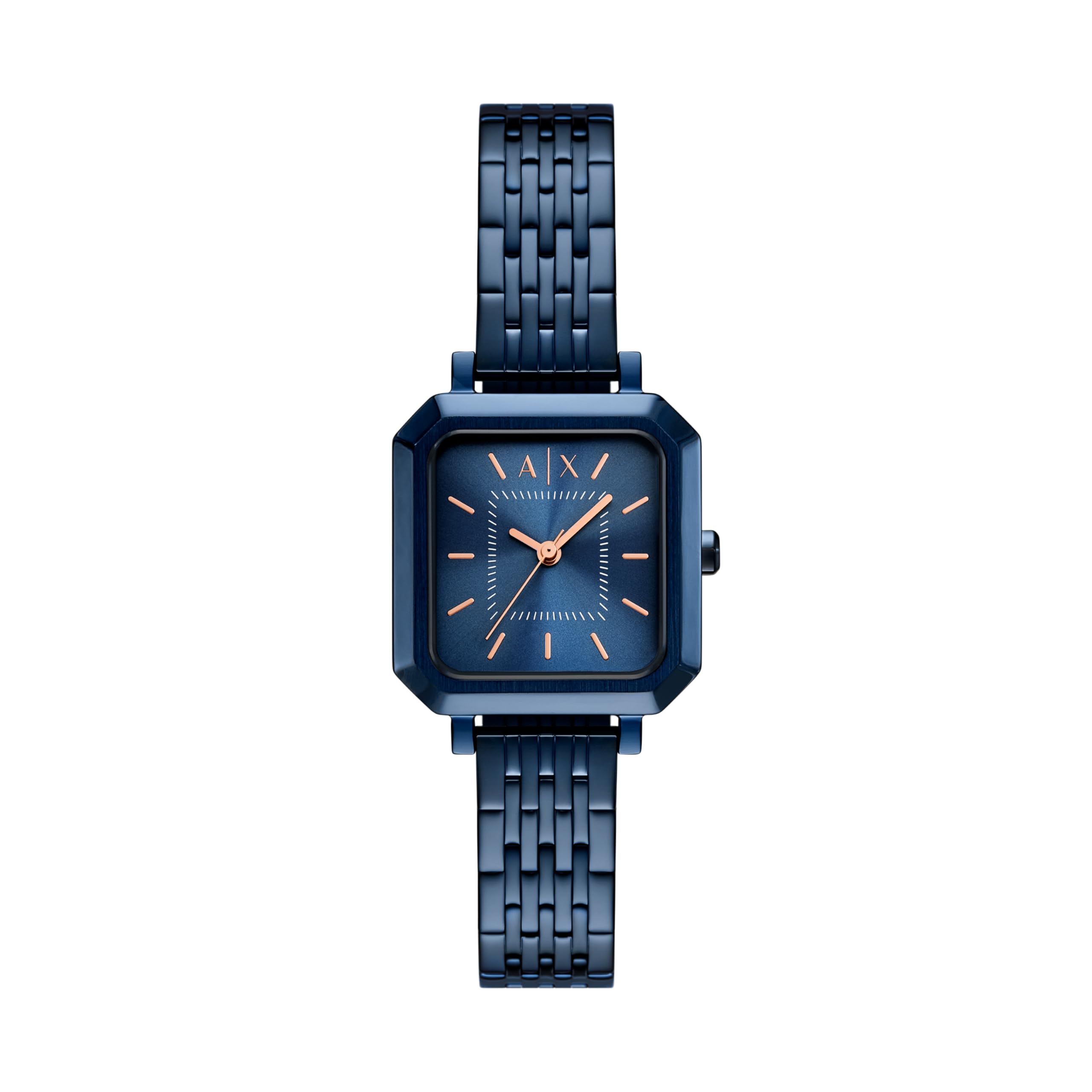 Armani Exchange A|X Women's Watch, Square Three-Hand Stainless Steel Watch for W