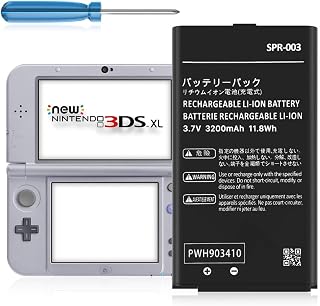 SPR-003 Battery(𝟮𝟬𝟮6 𝗡𝗲𝘄 𝗨𝗽𝗴𝗿𝗮𝗱𝗲), 3200mAh High Capacity Li-ion Replacement Battery for Nintendo 3DS XL/LL SPR-003 and New 3DS XL RED-001 Console