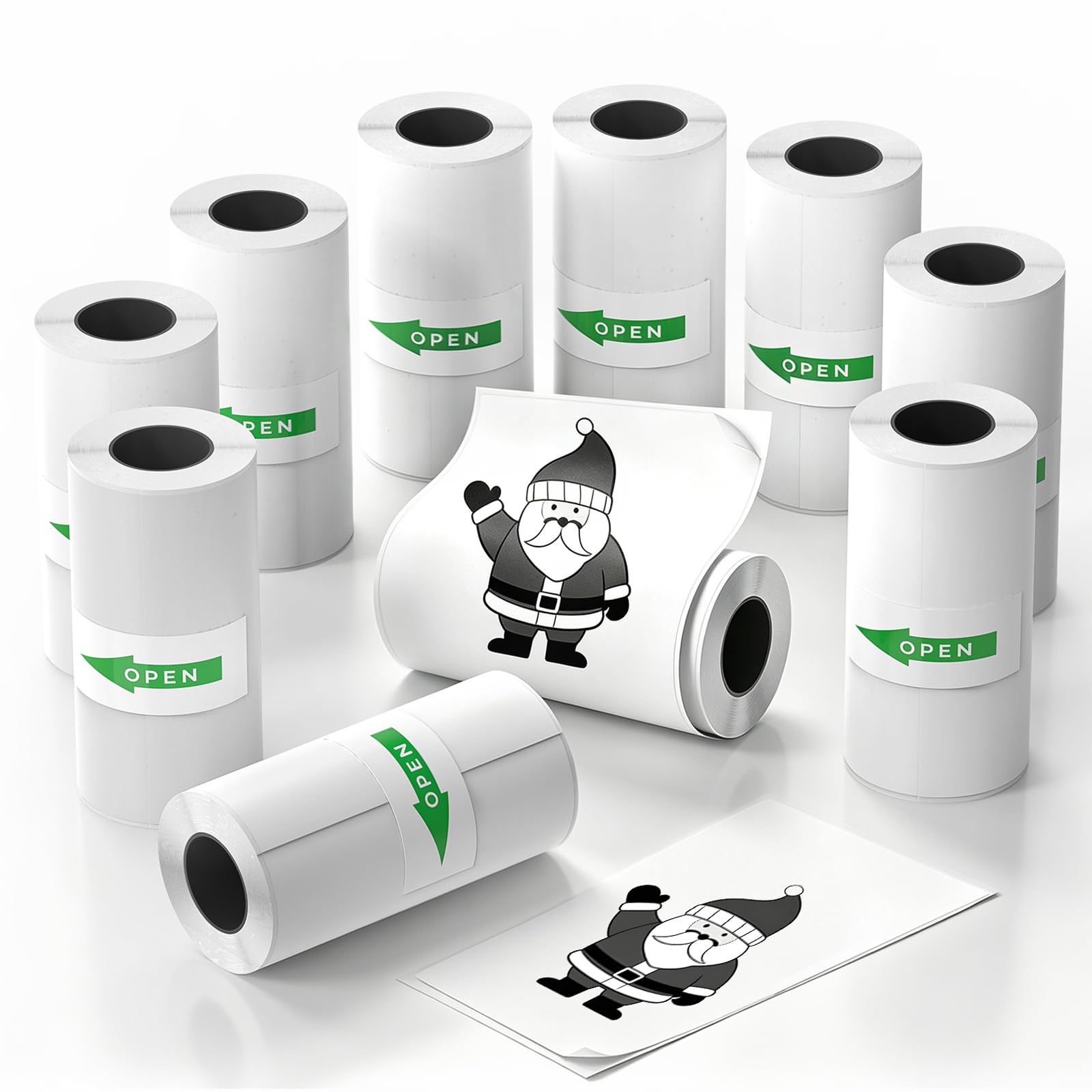 BPS/BPA Free Thermal Holographic Paper Rolls – 10Pack 360 Total Make, Refill Ink