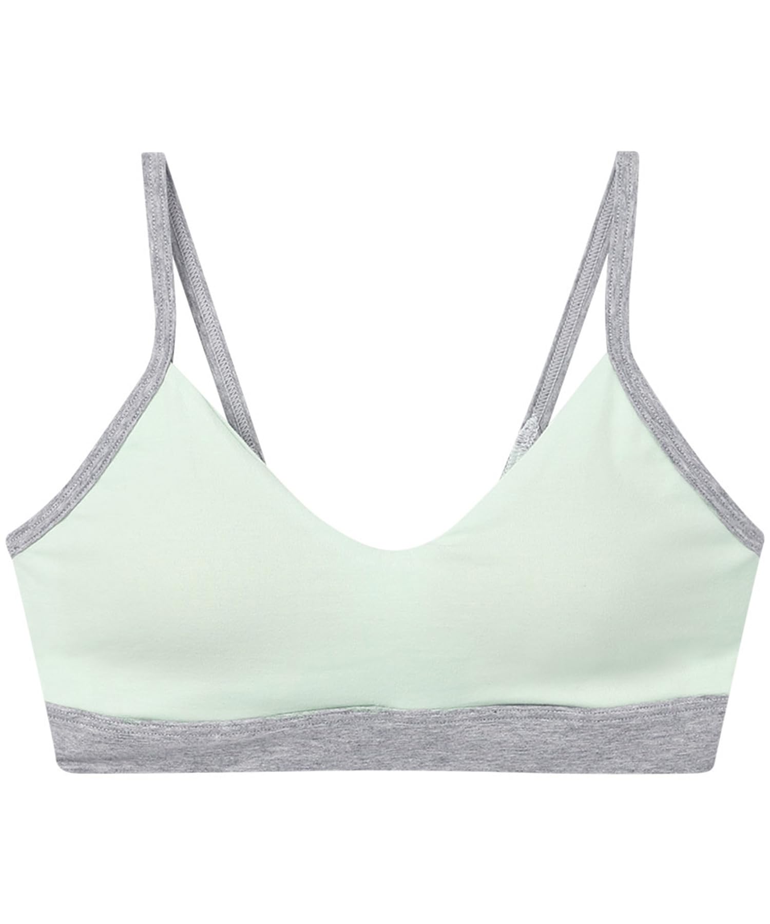 une nana cool LB1073 Wireless Bra, Cotton Blend, Natural Silhouette, Color Block