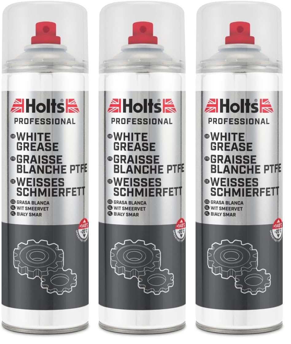 Holts White Lithium Grease Spray - Heavy Duty for Moving Parts, High Performance