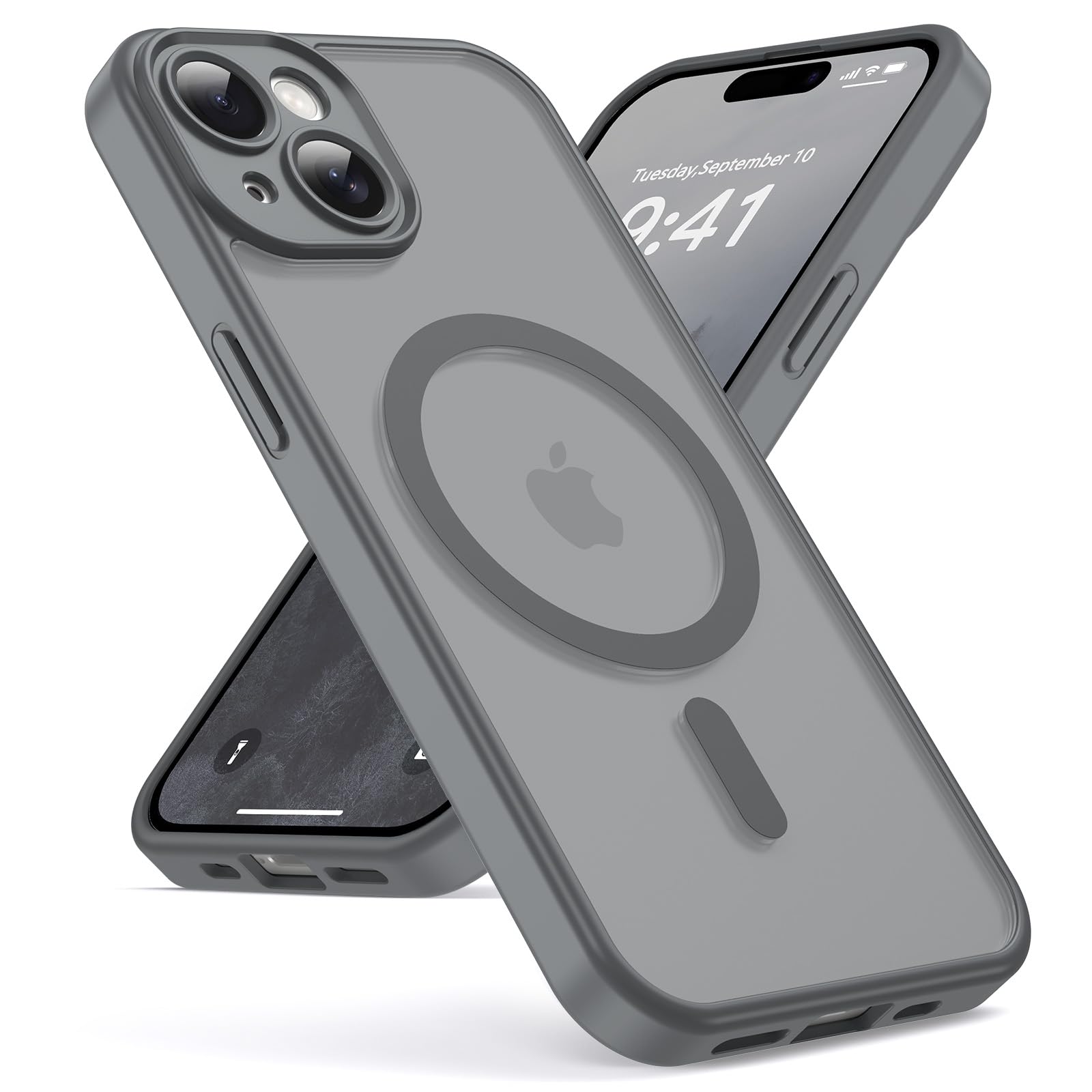 Oududianzi - Magnetic Cover for iPhone 15 Magsafe Case, TitaniumGray
