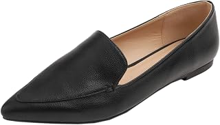 Feversole Women's Loafer Flat Pointed Loafers Fashion Flat Toe Comfortable Driving Office Shoes