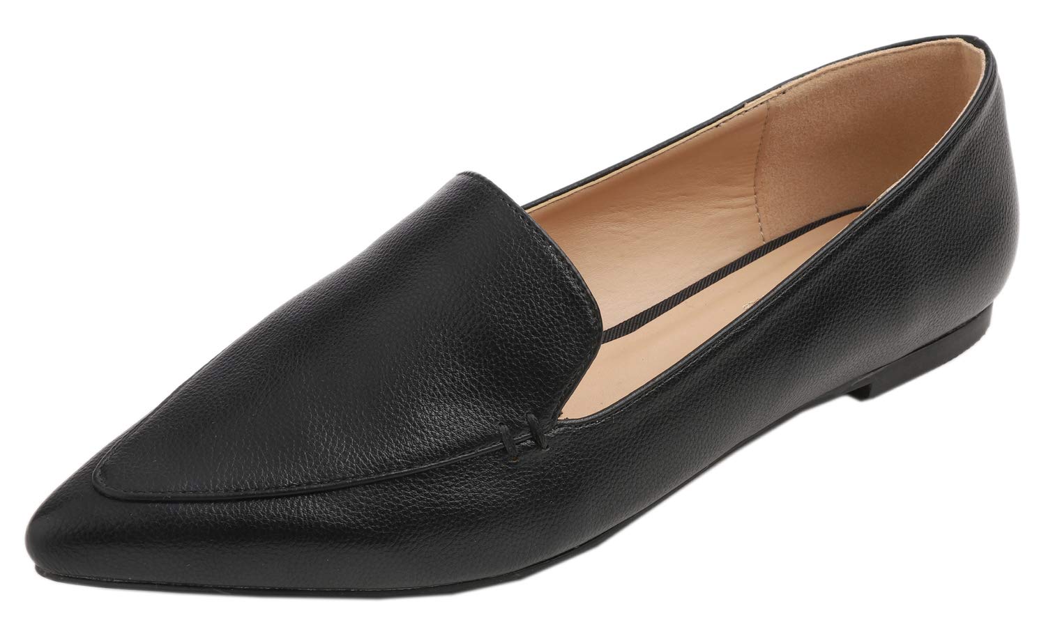 Feversole Women's Loafer Flat Pointed Loafers Fashion Flat Toe Comfortable Drivi