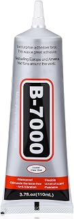 B7000 Jewelry Bead Glue for Jewelry Making, Crystal Clear Glue 3.7 fl oz B7000+Plus Multipurpose Super Adhesive Glue for Rhinestone Crafts Fabric Metal Stone Nail Art Wood Glass (110 ml/ 3.7oz)