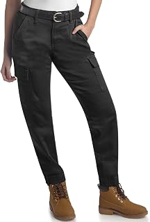 Dickies Womens High Rise Cotton Twill Cargo Joggers Elastic Ankle