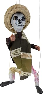 Day of the Dead Eskeleto Puppet Marionette White
