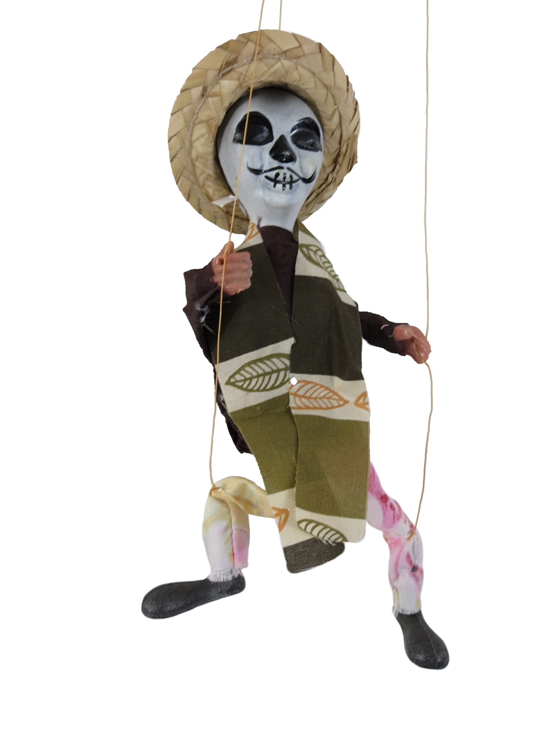 Day of the Dead Eskeleto Puppet Marionette White