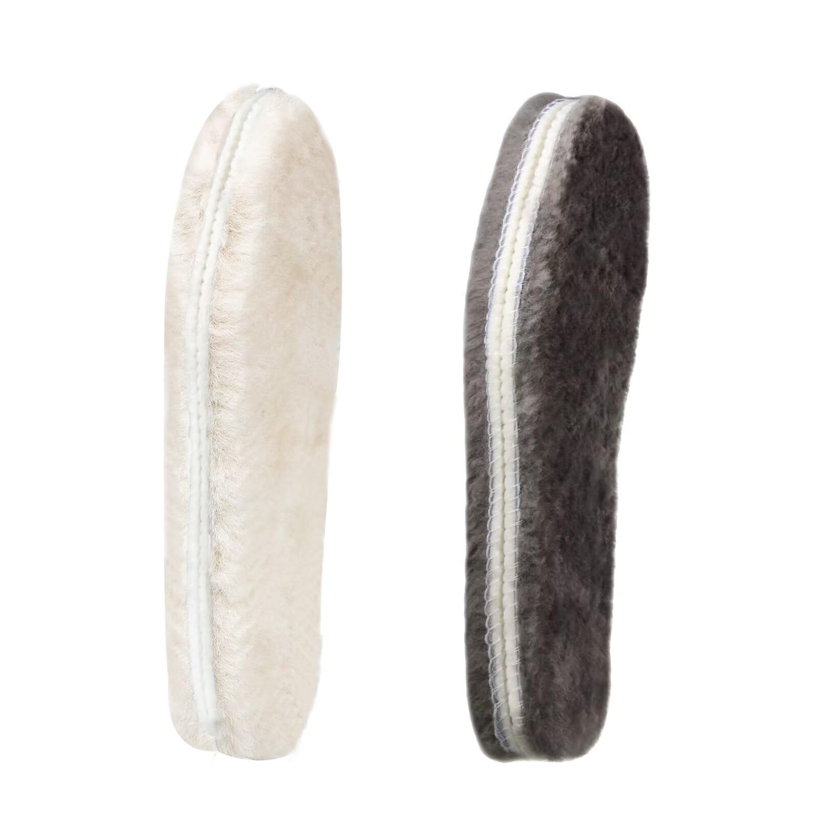 2 Pairs of Sheepskin Insoles, Wool Insoles for Men and Women, Extra Soft and Com