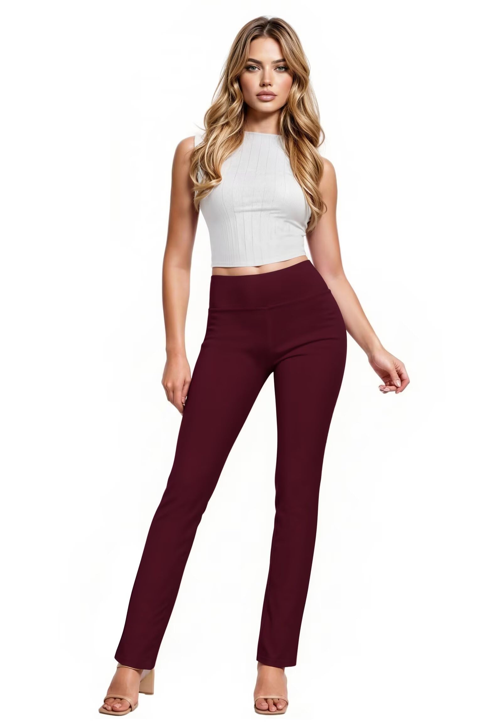 Hybrid & Company Slim Bootcut Pants