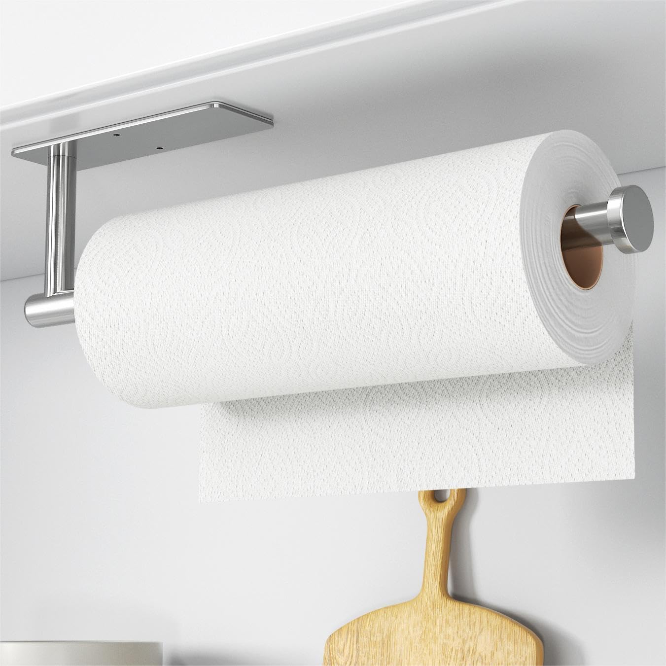 Paper Towel Holder,Self-Adhesive or Drilling， Brushed Nickel, 1 Pack | SUS304 St
