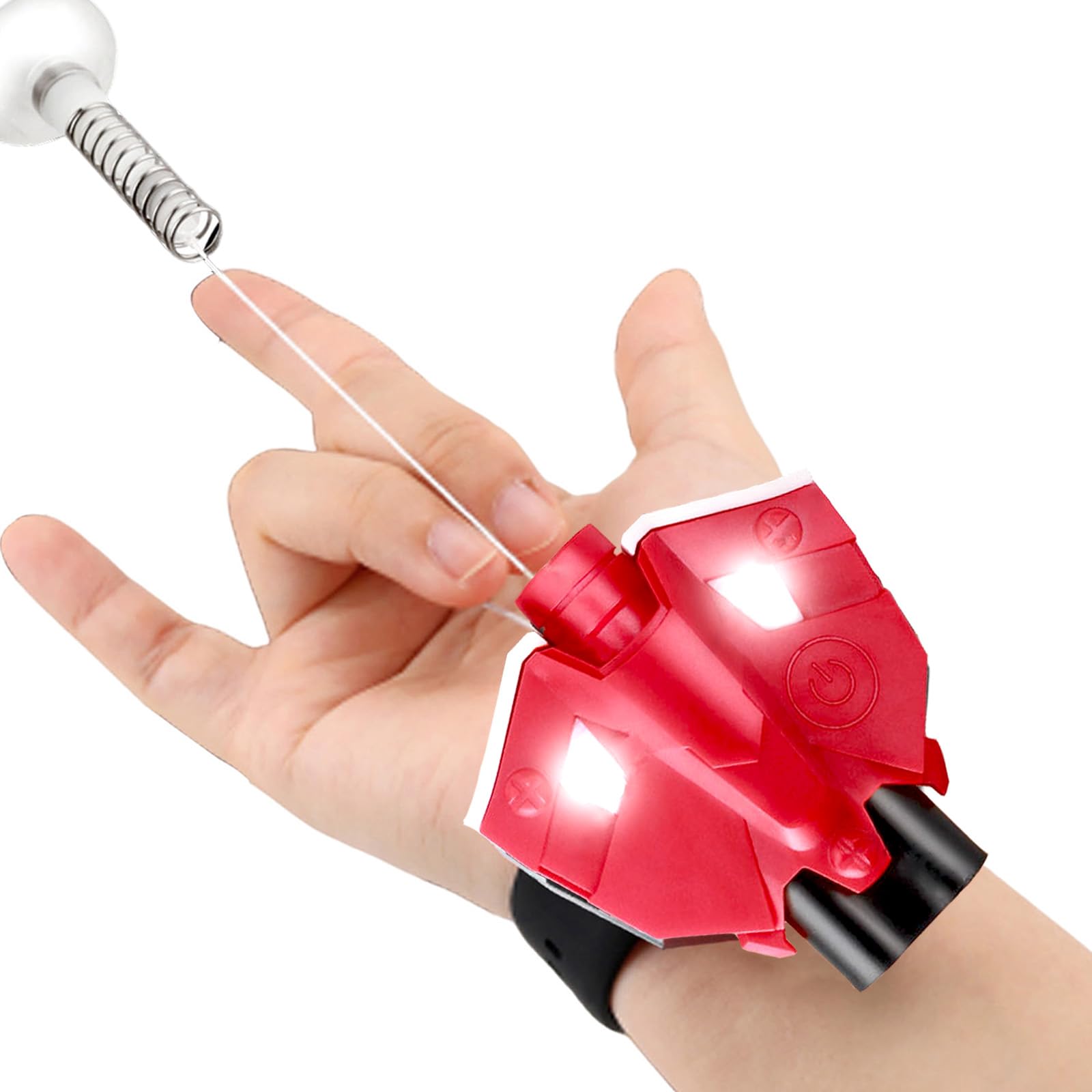 Web Shooters Real,Silk Launcher Wrist Toy for Kids with Magnetic Sensor Light, 8