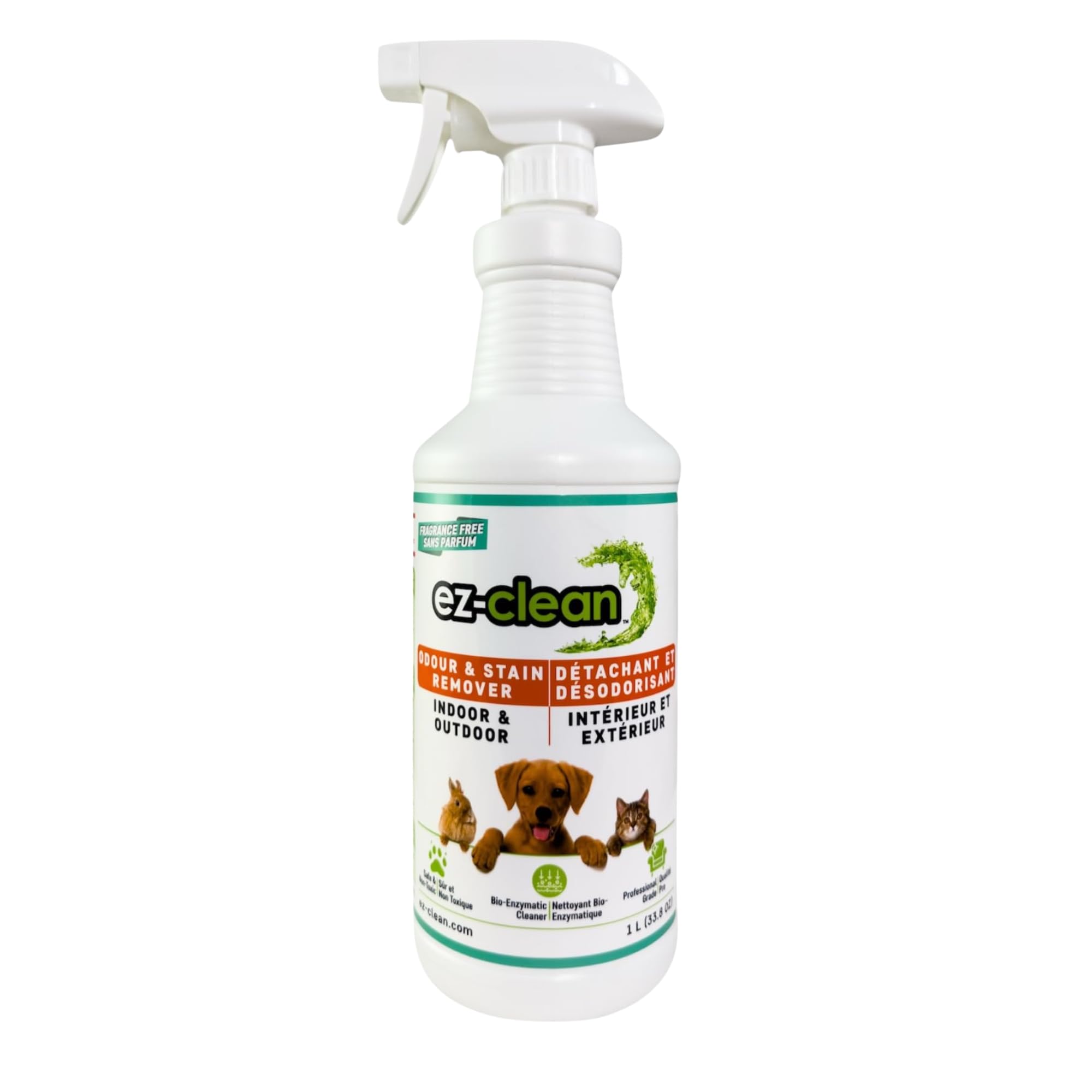 ez-clean BioEnzyme Odour & Stain Remover - 1 L Spray - Fragrance Free | Highly C