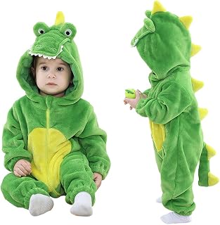 LOLANTA Baby Boy Costume Toddler Hooded Flannel Jumpsuit Halloween Dress Up