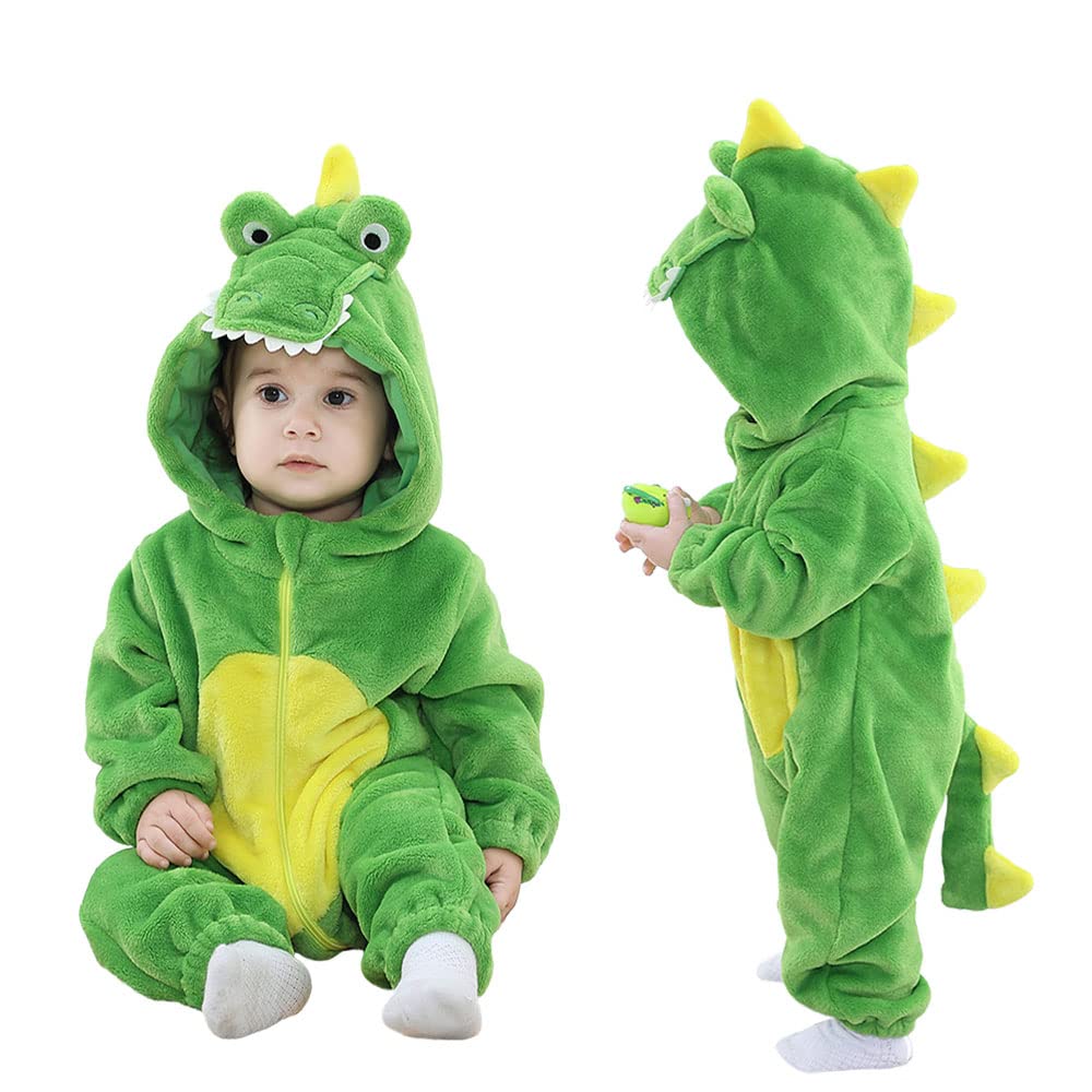 LOLANTA Baby Boy Costume Toddler Hooded Flannel Jumpsuit Halloween Dress Up