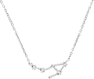 PAVOI Zodiac Necklace for Women, 14K Gold Plated Constellation CZ Choker