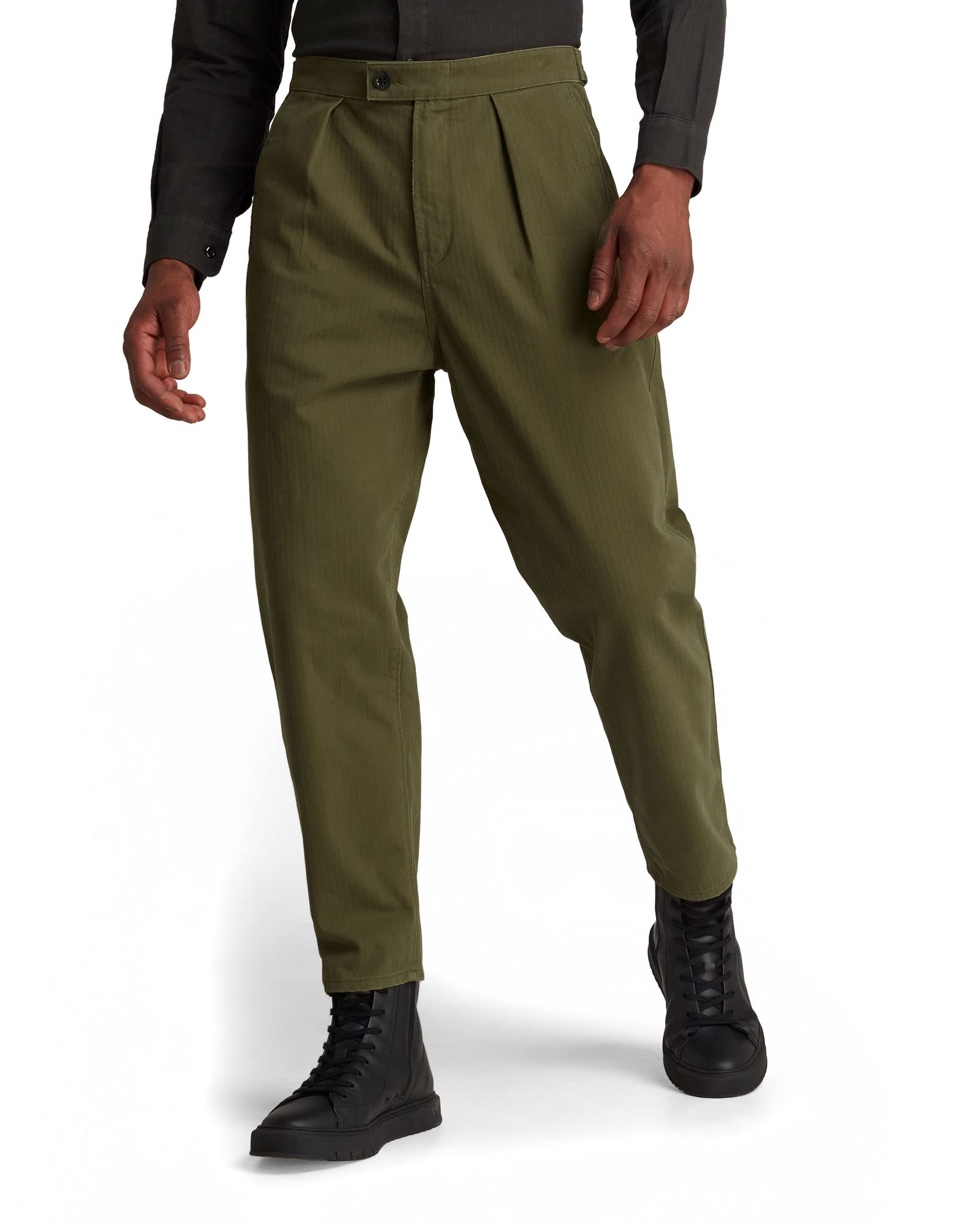 G-STAR Men's Pleated Chino Relaxed Tapered