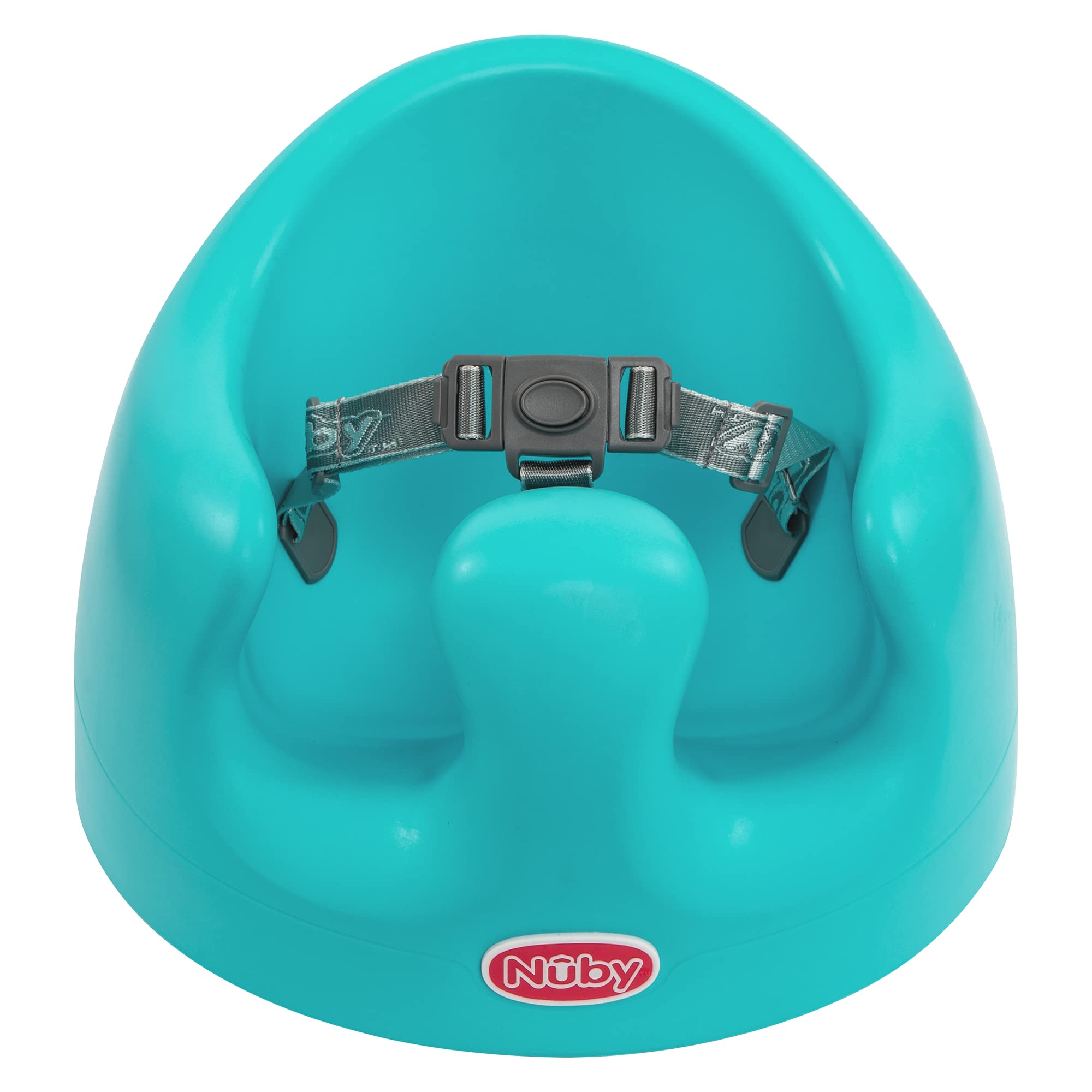 Nuby My Floor Seat for Babies with Soft Foam &amp; 3-Point Harness, 4-12M+ | Aqu