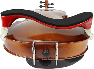 LMS Violin Shoulder Rest for 3/4 Size 4/4 Size and 1/2 Size, Adjustable Shoulder Rest for Violin, with Height Adjustable Feet Comfortable Foam Pad for Kids Adults(3/4-4/4)