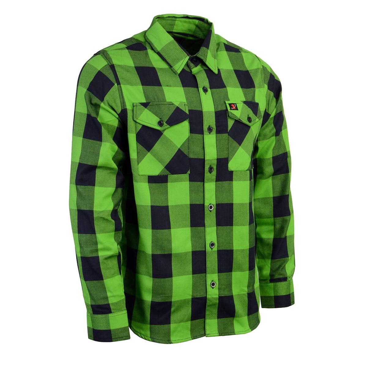 Milwaukee Leather Men’s Casual Cotton Flannel Plaid Long Sleeve Button Down Cott