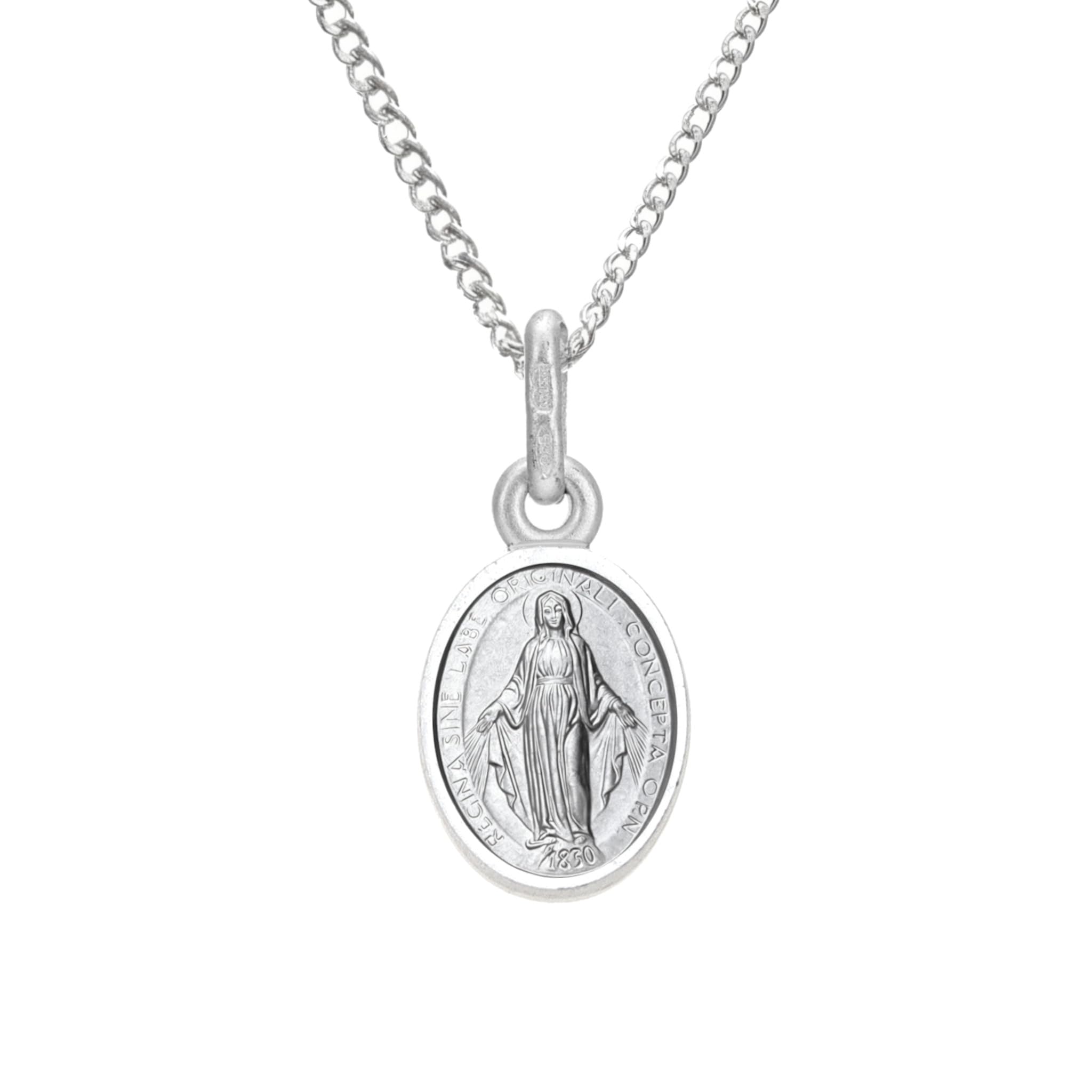 Alexander Castle - Solid Silver Miracle Locket Necklace (12mm) with 16" Chain - 