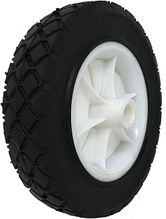 Shepherd Hardware 9611 7-Inch Semi-Pneumatic Rubber Replacement Tire, Plastic Wheel, 1-1/2-Inch Diamond Tread