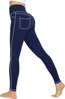 G4Free Women's High Waist Yoga Pants with Elasticated Pocket Yoga Leggings Yoga Sports Fitness Spandex Gym Trousers