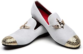Men’s Genuine Leather Metallic Textured Slip-on Shoes