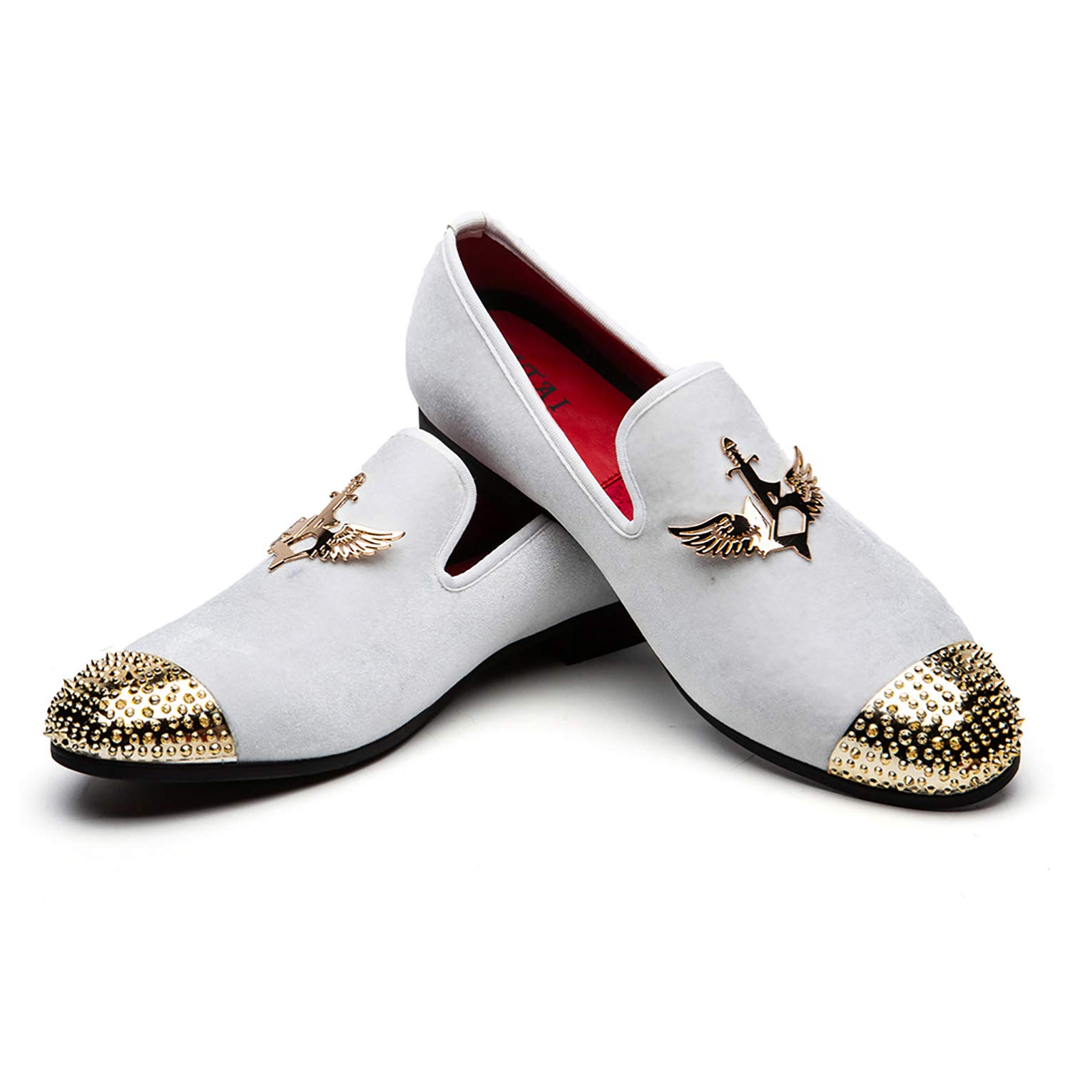 Men’s Genuine Leather Metallic Textured Slip-on Shoes