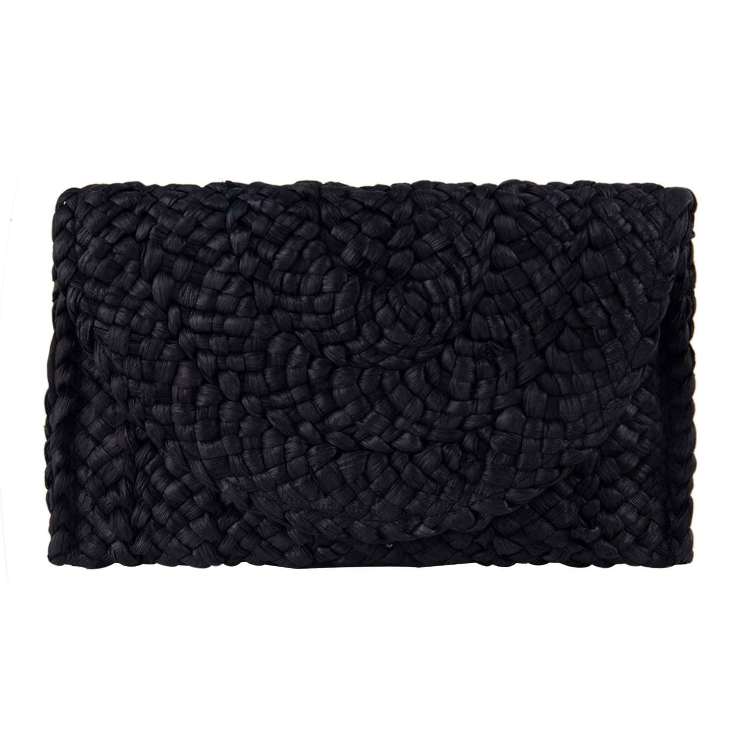 KUANG! Womens Straw Clutch Purse Handbag Shoulder Clutch Envelope Wallet Beach S