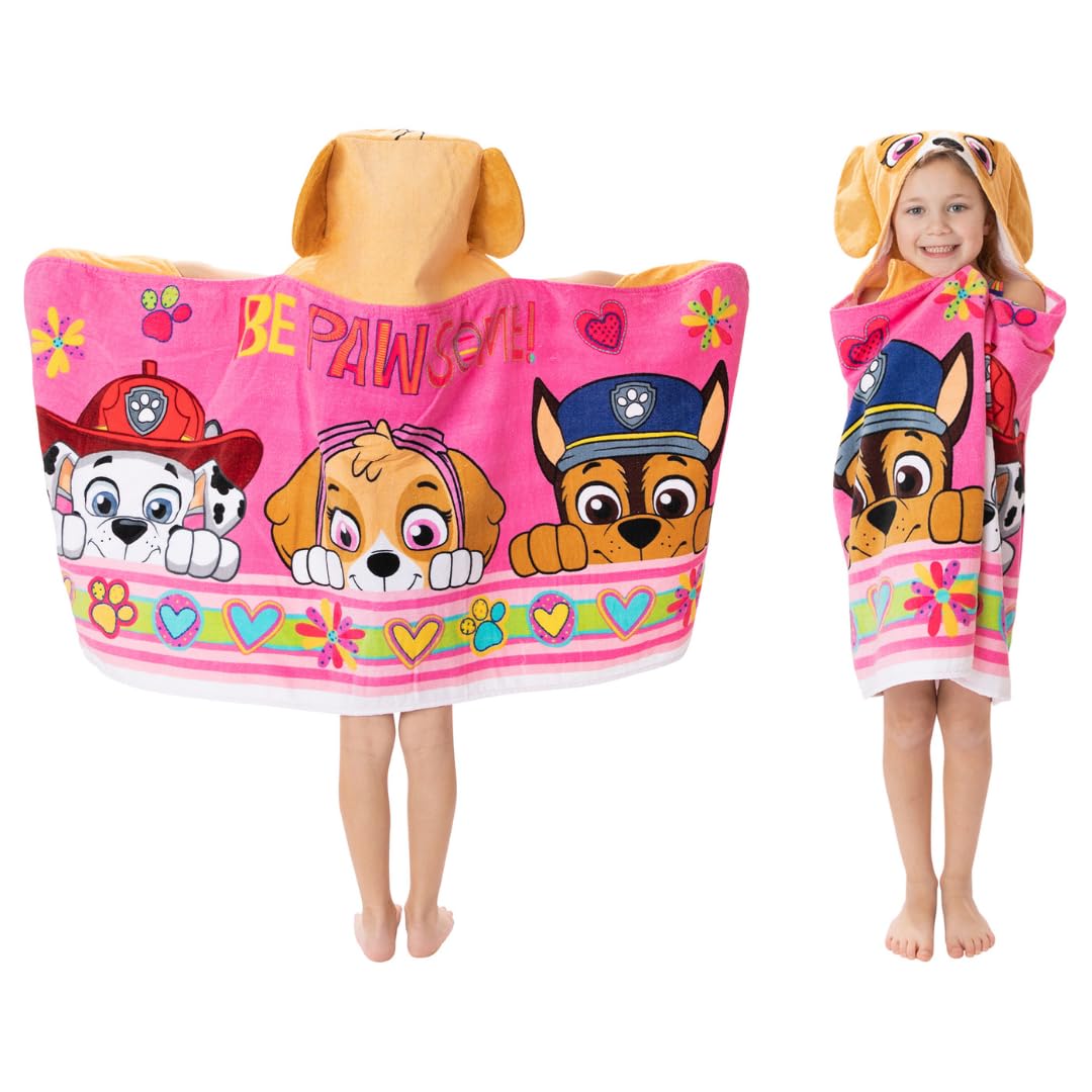 Paw Patrol Girl Skye, Marshall, Chase Kids Super Soft Bath/Pool/Beach Soft Cotto