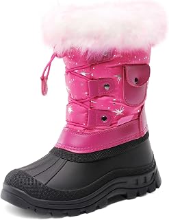 DREAM PAIRS Kids Waterproof Winter Snow Boots