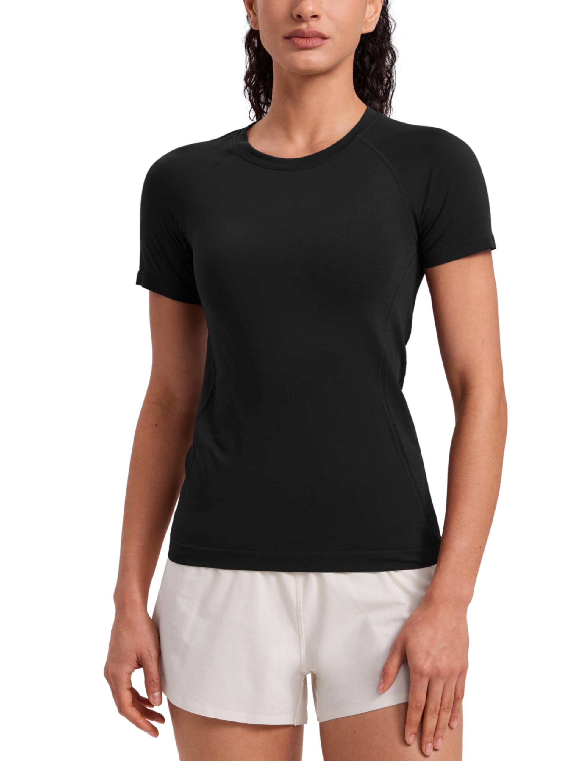 CRZ YOGA Seamless T-Shirt Hip Length | Training, Chafe-Free, Slim Fit, Raglan Sl