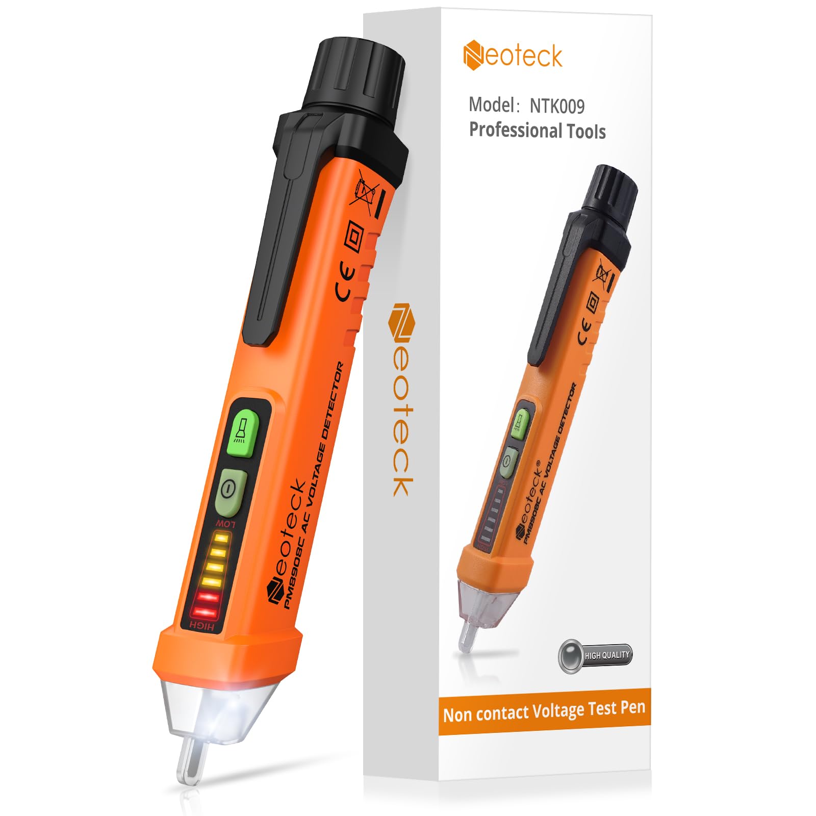 Neoteck Non Contact Voltage Detector 12-1000V AC Voltage Tester | Identifies Liv