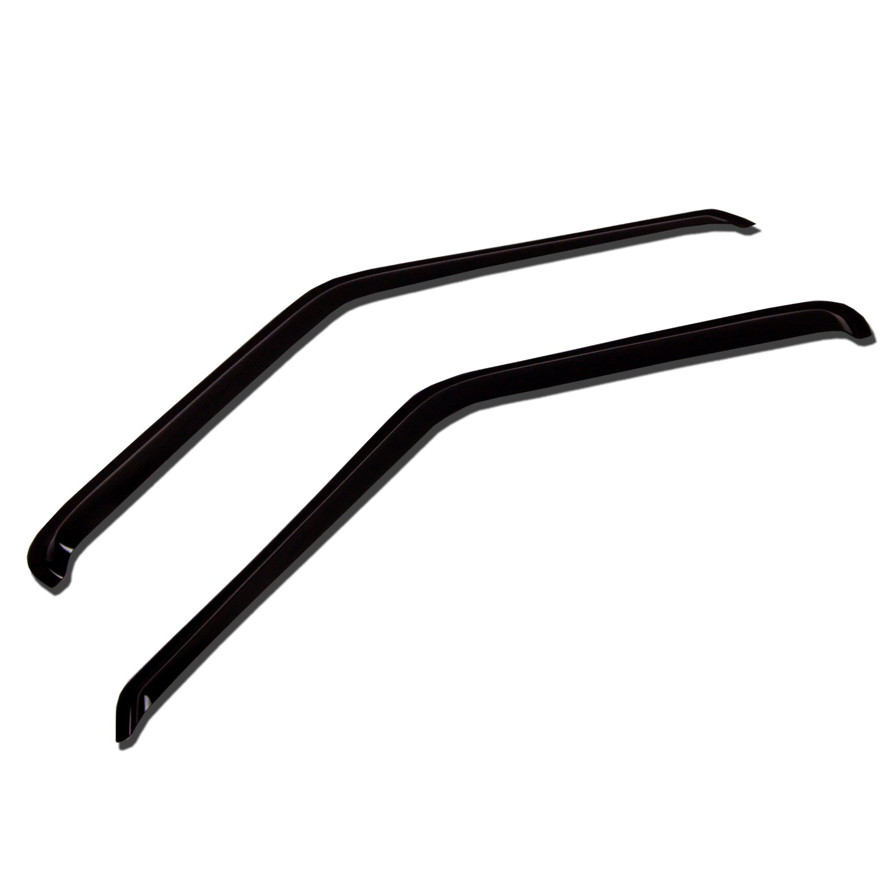 Tuningpros WV-197 Outside Mount Window Visor Deflector Rain Guard Dark Smoke 2-p