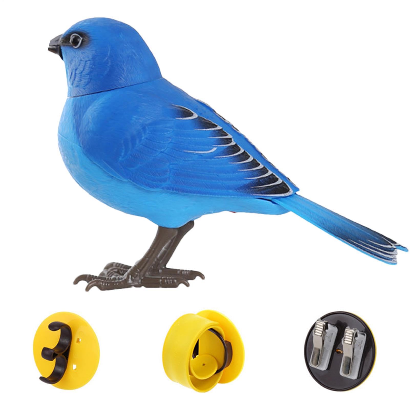 Electric Singing Chirping Bird Toy 13.5x9cm Motion Sound Activated Robot Bird Ba