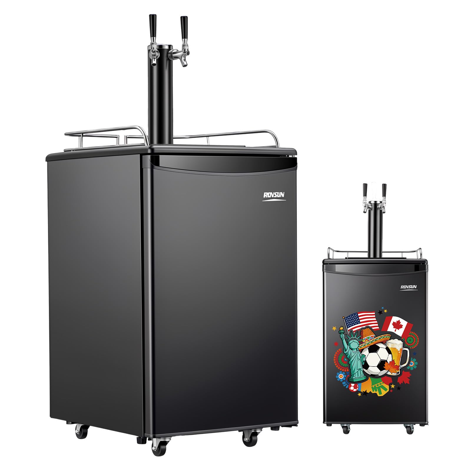 ROVSUN BF-152 Full Size 5.4 Cu.Ft, Beer Kegerator with CO2 Tank Included, Draft 