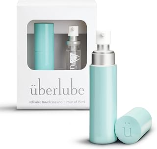 Uberlube Premium Silicone Lube - Discreet Travel Kit (Aqua- 15ml) | Unscented, Latex-Safe, Waterproof, Long Lasting Sex Lube Liquid, Personal Lubricant for Privacy & Toys, Vaginal & Anal Use