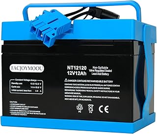 FACJOYMOOU 12 Volt Battery for Peg Perego John Deere Gator Polaris Gaucho Rock'in Case Ih Tractor Ride On 12v 12ah Replacement Battery for Peg-Perego Kid's Toys Car