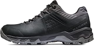 Mammut Men’s Mercury IV Low GTX Hiking Shoes, Titanium-Hot Red, Vibram Sole, 3D Memo Foam, Day Hike Comfort