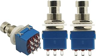 3PCS 3PDT Footswitch 9Pin Guitar Effects Pedal Box Stomp Foot Metal Switch True Bypass