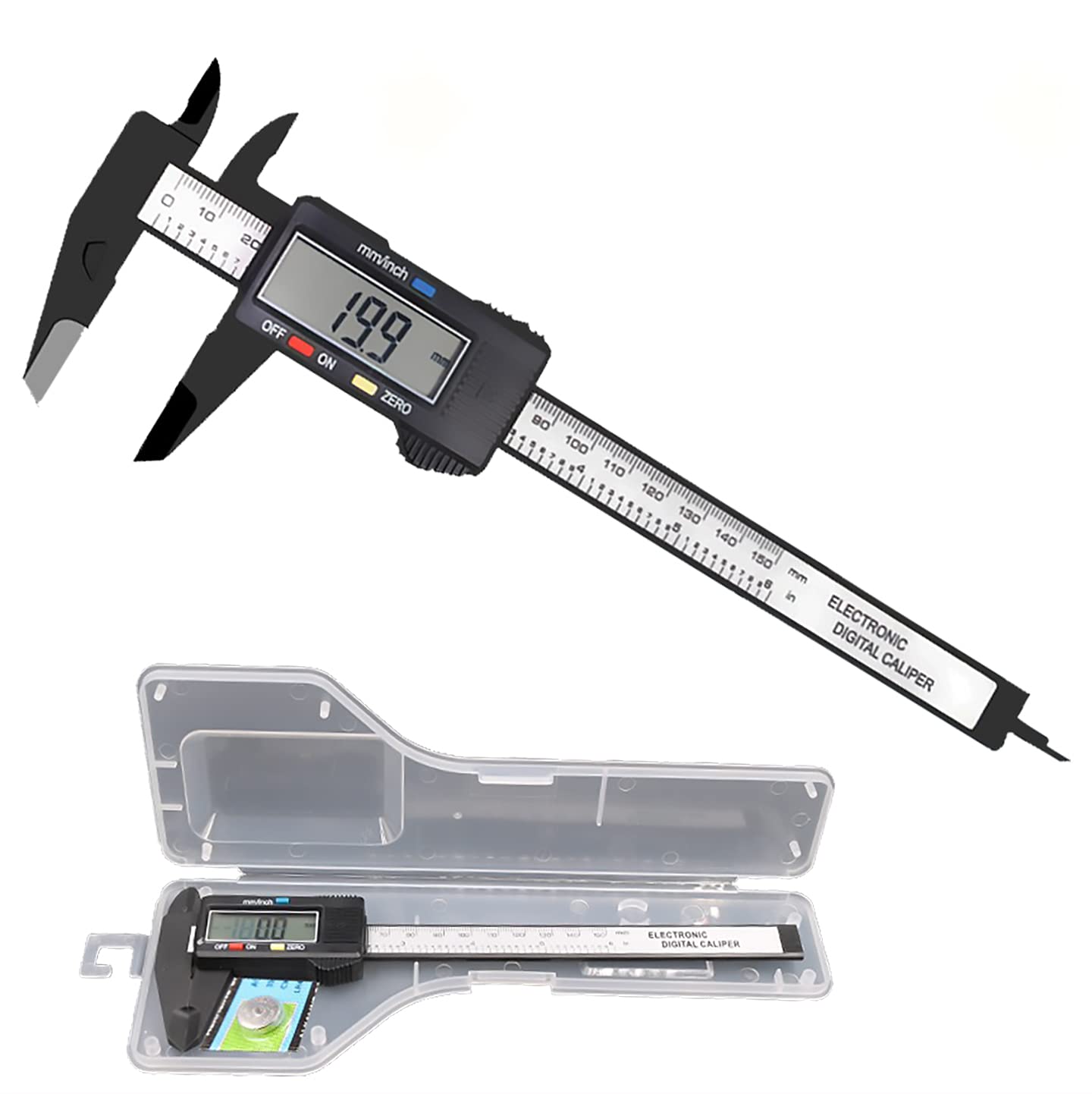 Digital Caliper,0-6 inch/150 mm,inch and Millimeter Conversion,LCD Screen | Cali