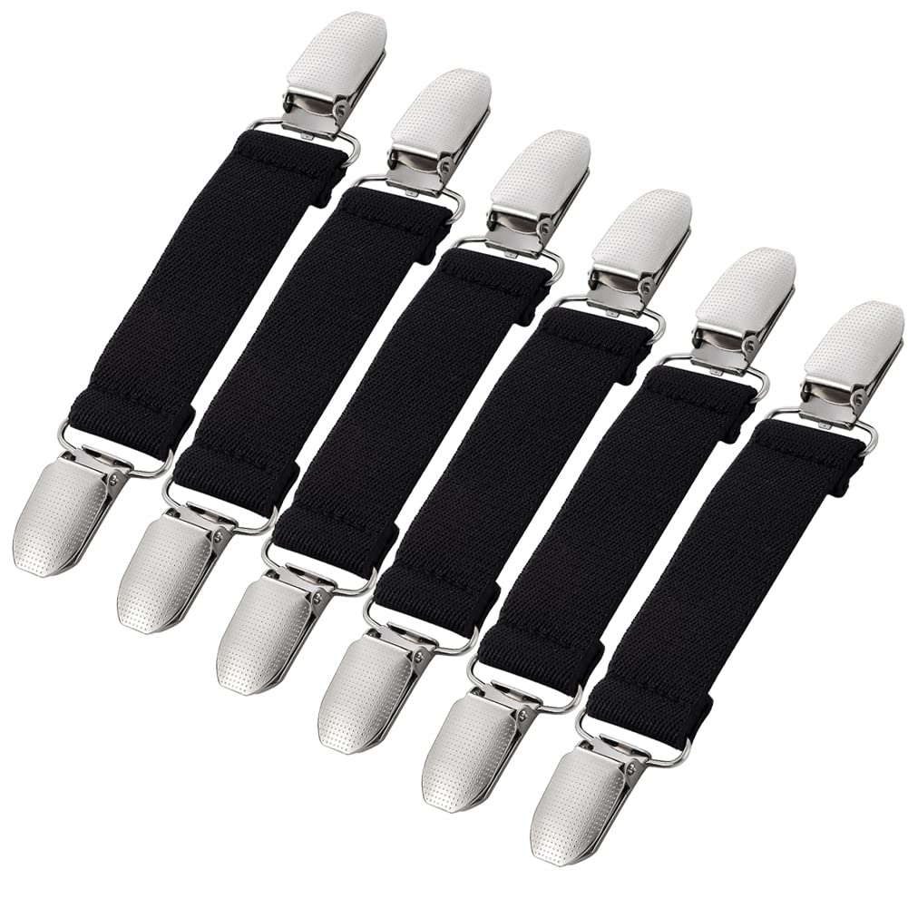 2 Pairs Winter Mitten Clips Elastic Stainless Steel Gloves Clips for Toddler, Ki