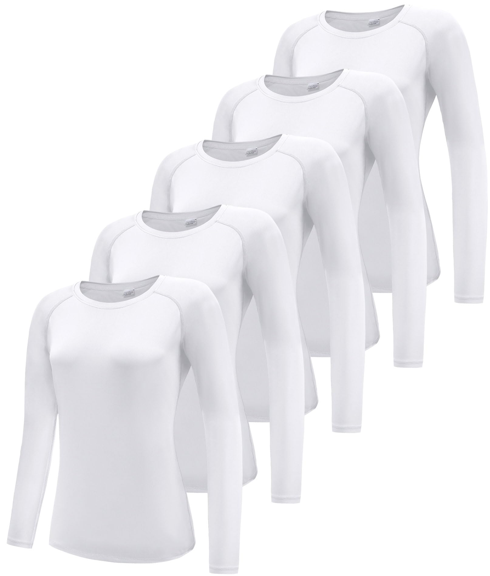 Boyzn 1/3/5 Pack Womens Short / Long Sleeve T Shirts Quick Dry UPF 50+ Sun Prote