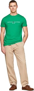 Tommy Hilfiger Men Tommy Logo Tee S/S T-Shirts, Green, S