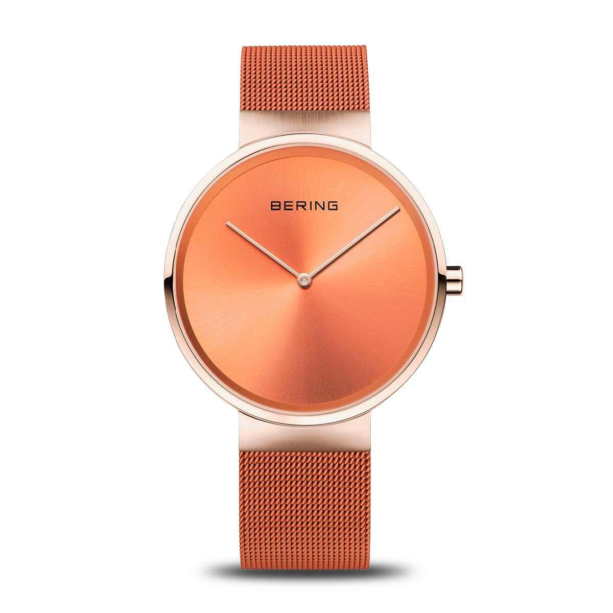 Bering Unisex Quarz Uhr | Armbanduhr 39 mm Edelstahlgehäuse und Zifferblatt | Mi