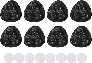 8 Pcs Self Adhesive Caster Wheels 360 Degree Rotation Mini Caster Rolling Roller Universal Adhesive Swivel Wheel for Furniture Storage Bin Trash Can (Black, 3 Nylon Rolling Balls)