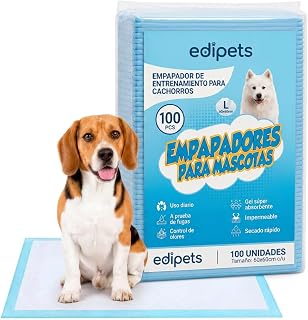 Edipets, Dog Pads, 60 x 60 cm, (White – 100 Units), Disposable Pet Mats, Training and Training Wipes, Absorbent, Leak Proof